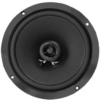 RetroSound 6.5 Inch Deluxe Stereo Speakers with Plain Black Grilles